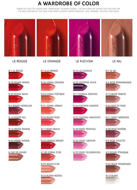 ysl red lipstick bag|ysl lipstick color chart.